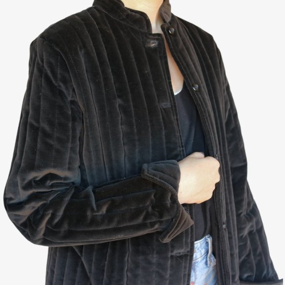 Vintage | Two Potato Black Velvet Quilted Jacket - Picture 2 of 16